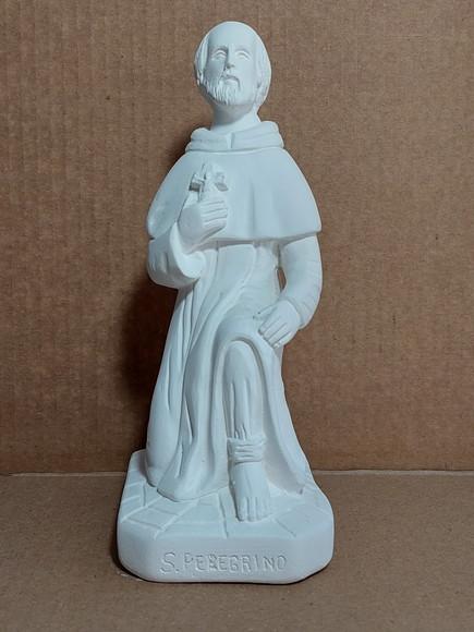São Peregrino Imagem do Santo São Pelegrino Escultura Gesso