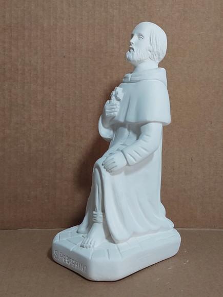 São Peregrino Imagem do Santo São Pelegrino Escultura Gesso