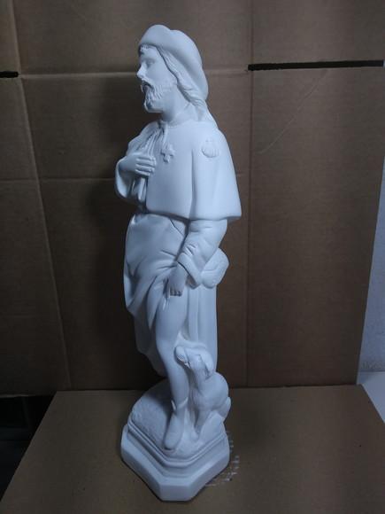 São Roque Imagem Santo São Roque em Gesso Cru