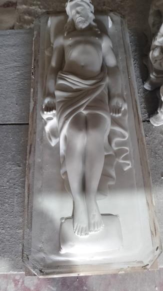 Senhor Morto Imagem Sr. Morto Escultura em Gesso Cru Grande