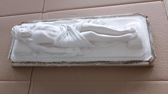 Senhor Morto Imagem Sr. Morto Escultura em Gesso Cru Grande