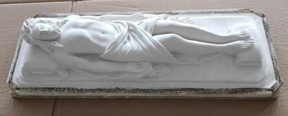 Senhor Morto Imagem Sr. Morto Escultura em Gesso Cru Grande
