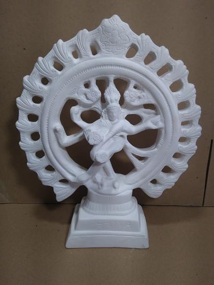 Shiva da Roda Escultura em Gesso Cru para Pintar