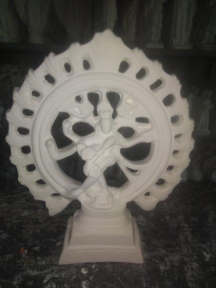 Shiva da Roda Escultura em Gesso Cru para Pintar