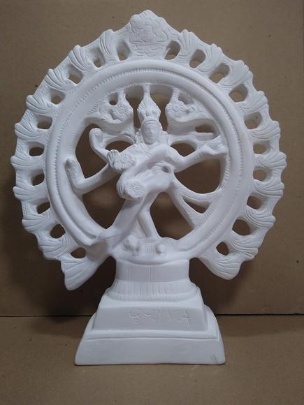 Shiva da Roda Escultura em Gesso Cru para Pintar