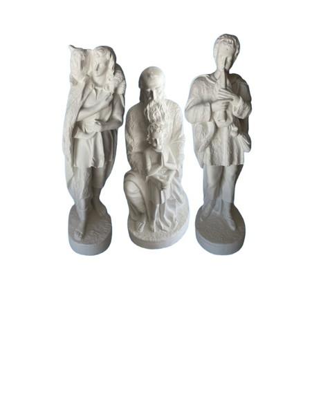 Trio de Pastores Imagem em Gesso Trio