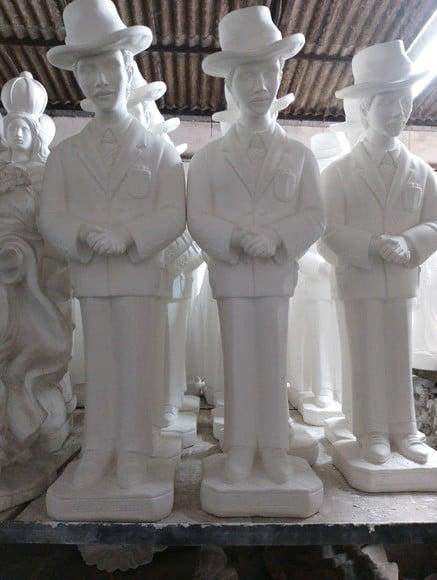 Zé Pelintra Imagem Zé Pelintra Grande em Gesso Cru 60cm