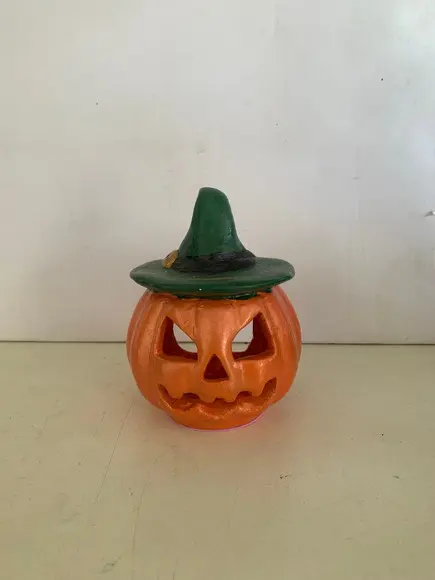 Abóbora de Halloween Decoração de Festa Halloween c/ Luz Led