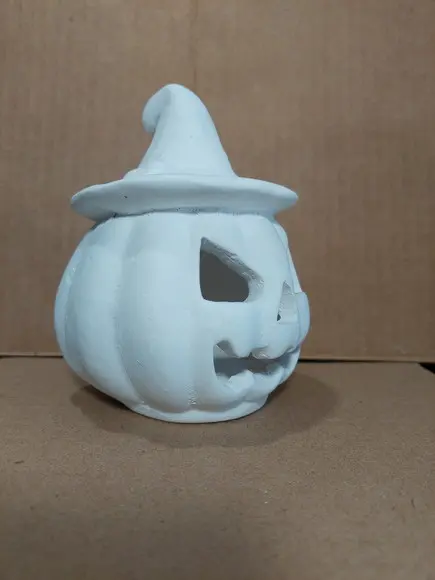 Abóbora de Halloween Decoração Abóbora em Gesso Cru