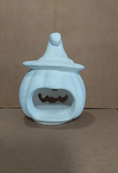 Abóbora de Halloween Decoração Abóbora em Gesso Cru