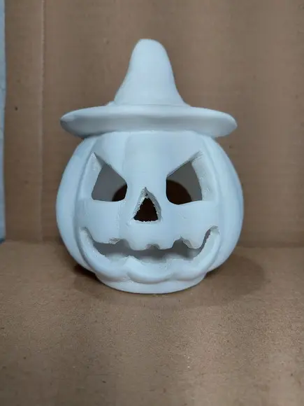 Abóbora de Halloween Decoração Abóbora em Gesso Cru