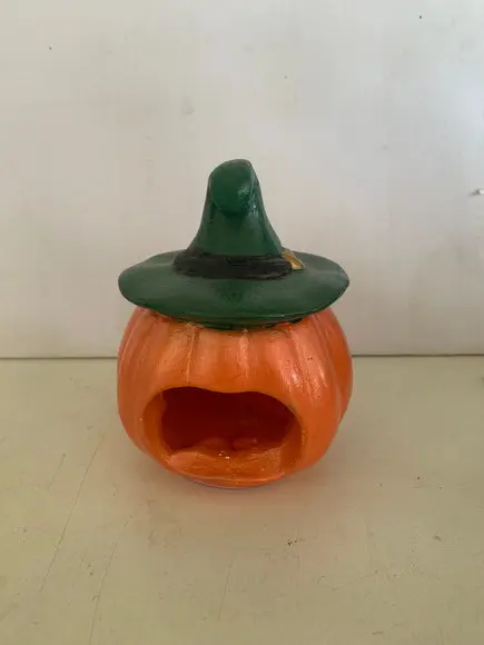 Abóbora de Halloween Decoração de Festa Halloween c/ Luz Led