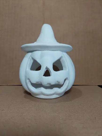 Abóbora de Halloween Decoração Abóbora em Gesso Cru