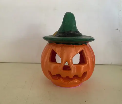 Abóbora de Halloween Decoração de Festa Halloween c/ Luz Led
