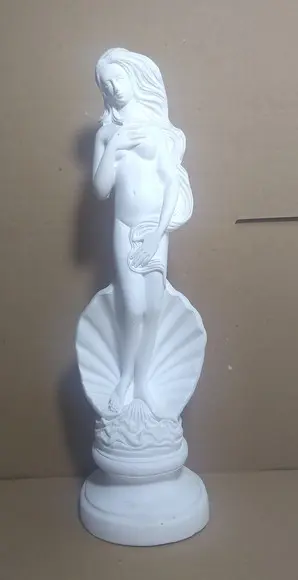 Afrodite Deusa Vénus Imagem Mãe D'água em Gesso Cru