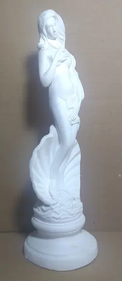 Afrodite Deusa Vénus Imagem Mãe D'água em Gesso Cru