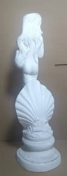 Afrodite Deusa Vénus Imagem Mãe D'água em Gesso Cru