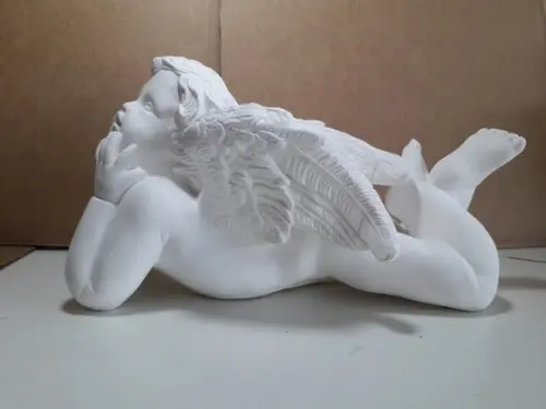Anjo Bebezão Imagem Anjo Bebe Criança em Gesso Cru