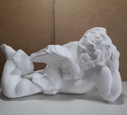 Anjo Bebezão Imagem Anjo Bebe Criança em Gesso Cru
