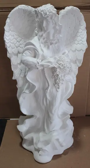 Anjo da Paz Imagem do Anjo Grande Escultura em Gesso Cru 48c