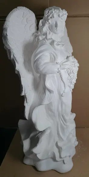 Anjo da Paz Imagem do Anjo Grande Escultura em Gesso Cru 48c