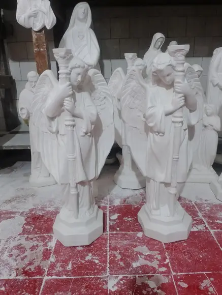 Anjos Tocheiro Imagem Anjo Tocha Par Grande 2 Esculturas