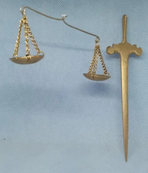 Balança e Espada para Colocar em Imagem de São Miguel Grande