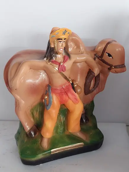Boiadeiro com Boi Imagem Baiano Boiadeiro com Boi