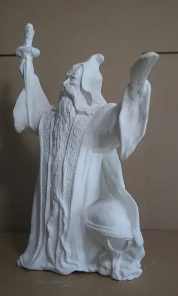 Bruxo Imagem Bruxo da Espada em Gesso Cru