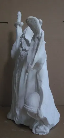 Bruxo Imagem Bruxo da Espada em Gesso Cru