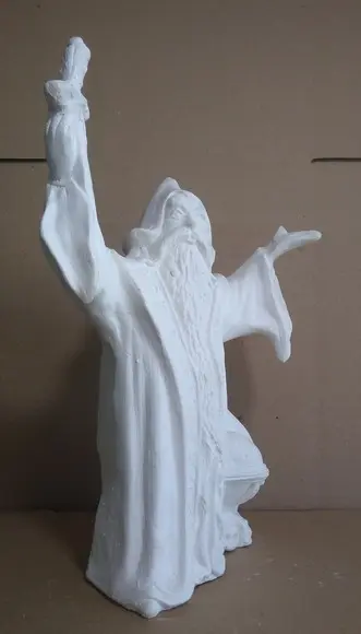 Bruxo Imagem Bruxo da Espada em Gesso Cru