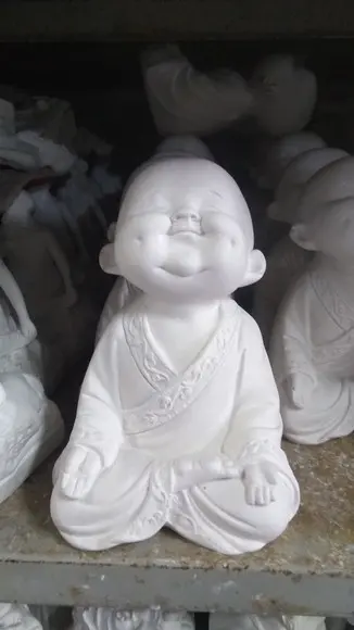 Buda Imagem Buda Monge Escultura em Gesso Cru Modelo Novo