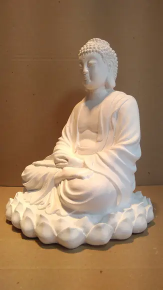 Buda Imagem Monge Flor de Lotus