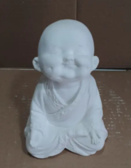 Buda Imagem Buda Monge Escultura em Gesso Cru Modelo Novo