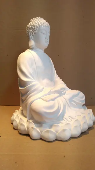 Buda Imagem Monge Flor de Lotus
