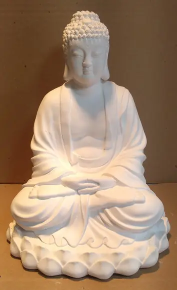 Buda Imagem Monge Flor de Lotus