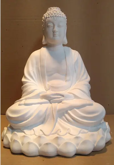 Buda Imagem Monge Flor de Lotus