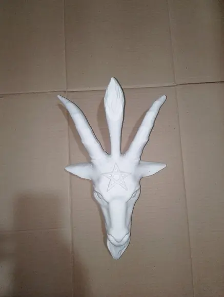Cabeça Baphomet Bafomé Imagem Exu Belzebu Placa para Parede