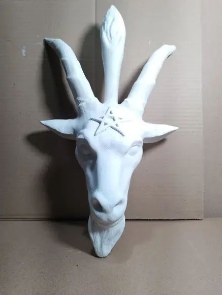 Cabeça Baphomet Bafomé Imagem Exu Belzebu Placa para Parede