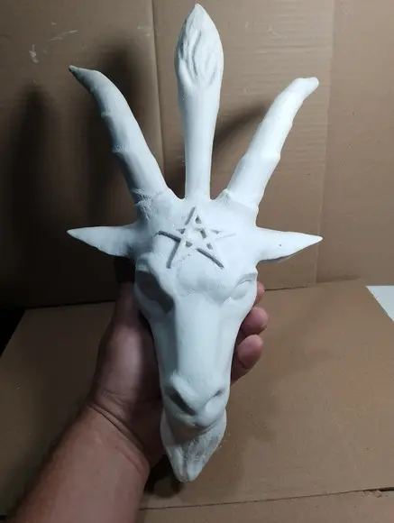 Cabeça Baphomet Bafomé Imagem Exu Belzebu Placa para Parede