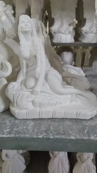 Cabocla Iracema Imagem da Índia Iracema Escultura Gesso Cru