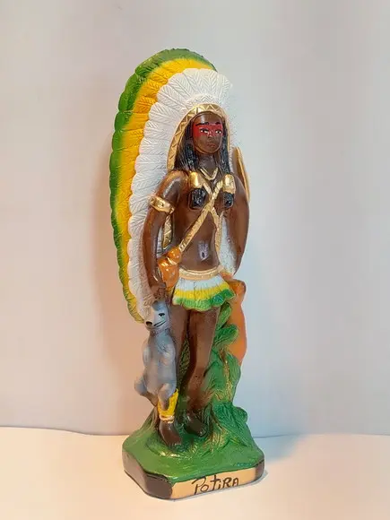 Cabocla Potira Imagem Pochira Caçadora Índia Menina 45cm