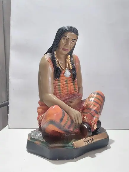 Caboclo Pajé Imagem Xamã Rompe Mato Sentado Pajé