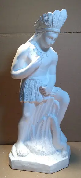 Caboclo Urubatan Imagem Caboclo Urubatan Índio em Gesso Cru