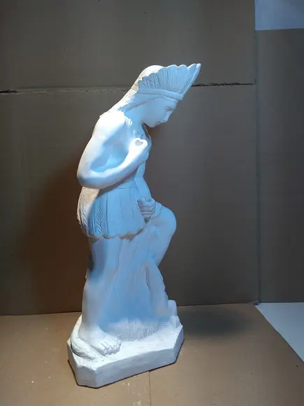 Caboclo Urubatan Imagem Caboclo Urubatan Índio em Gesso Cru