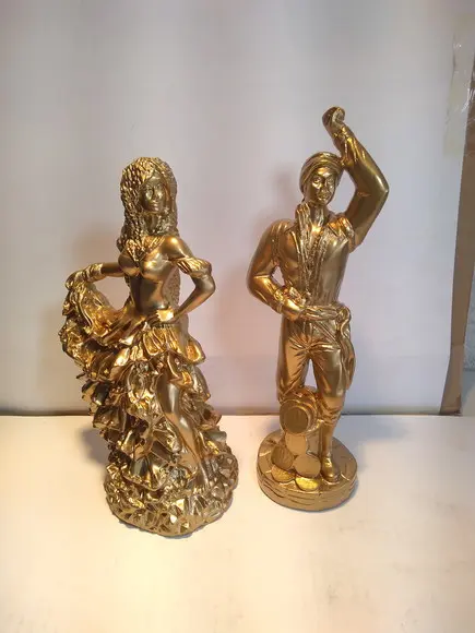 Casal de Ciganos Cigano do Ouro + Cigana 7 Saias do Ouro