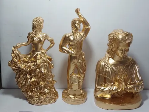 Casal de Ciganos do Ouro + Santa Sara em Busto Kit 3 Imagem
