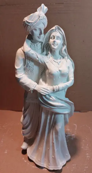 Casal de Marajá Imagens Casal Ciganos do Oriente Gesso Cru