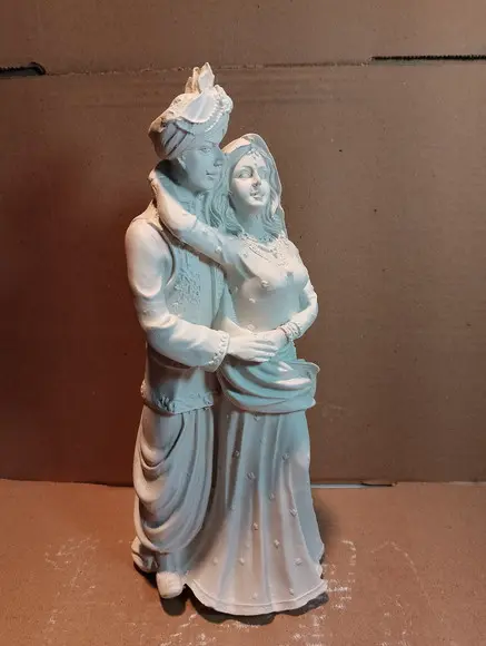 Casal de Marajá Imagens Casal Ciganos do Oriente Gesso Cru