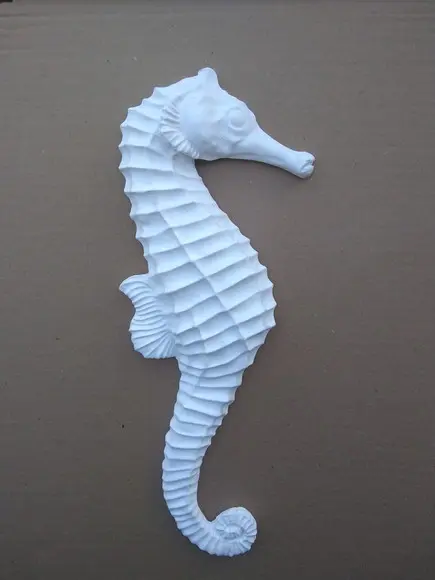 Cavalo Marinho Imagem de Pendurar na Parede Gesso Cru